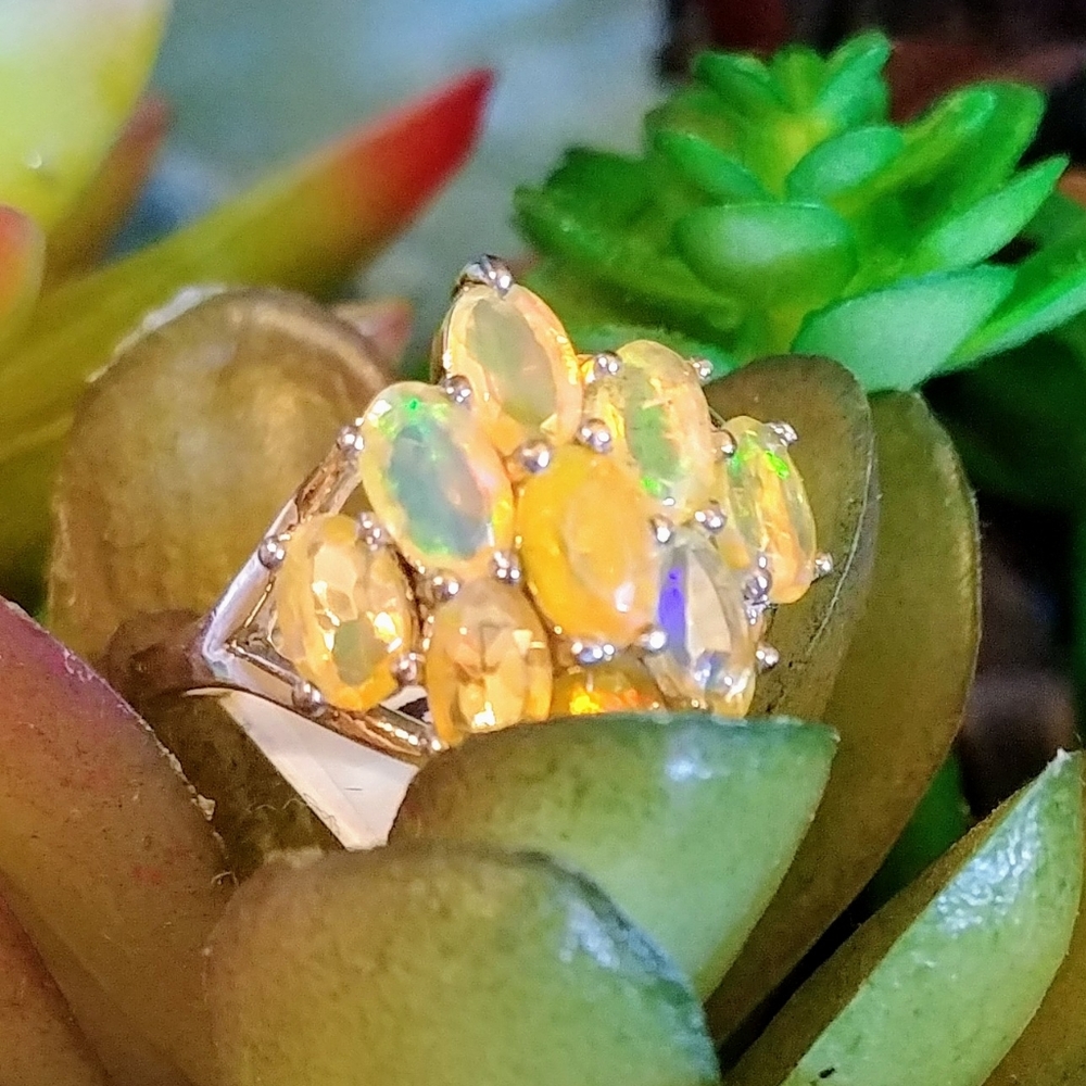 🆕🏝️ Natural Ethiopian Opal Ring - Picture 3 of 5